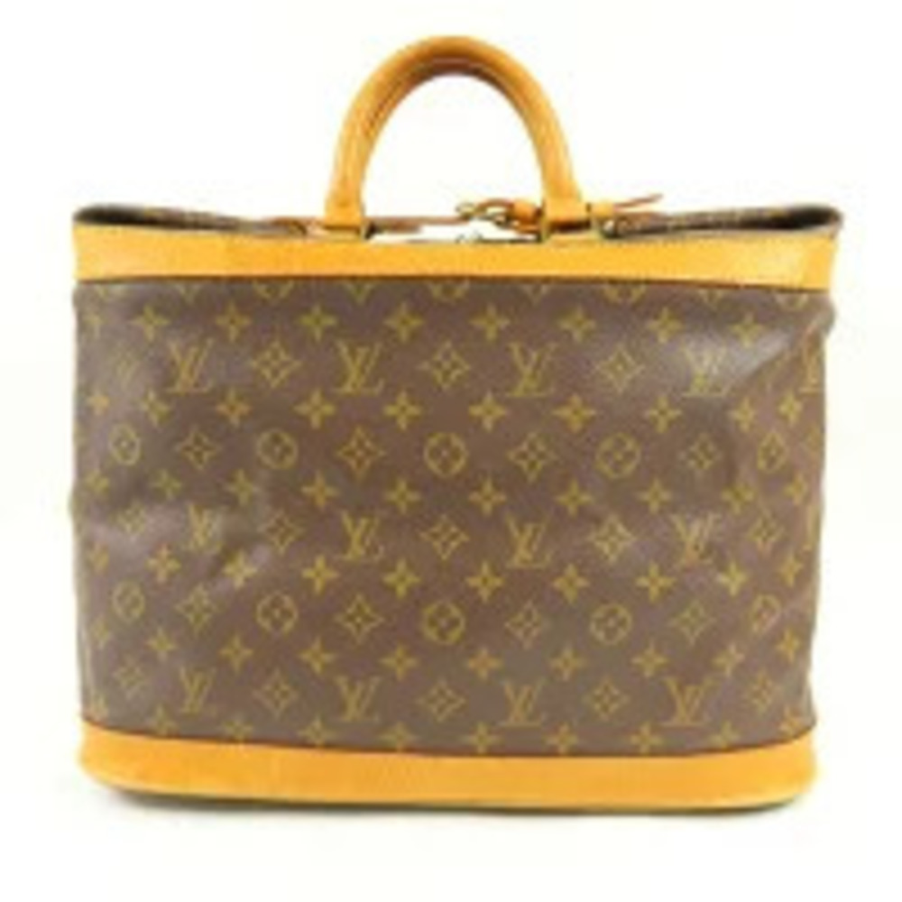 Louis Vuitton Cruiser Bag Boston Travel Monogram Handbag Leather Brown
